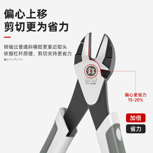 福冈斜口钳工业级剪线钳电工专用偏口钳子斜嘴钳大全田螺剪尾神器