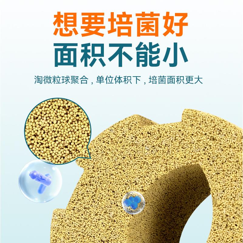 百因美鱼缸滤材细菌屋不掉渣过滤材料纳米砖生化球水族箱硝化培菌