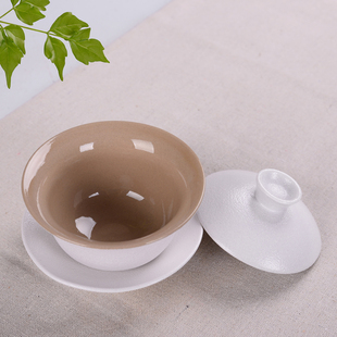 黑陶盖碗茶杯陶瓷功夫茶具茶备黑禅风敬茶碗手抓泡茶壶三才碗粗陶