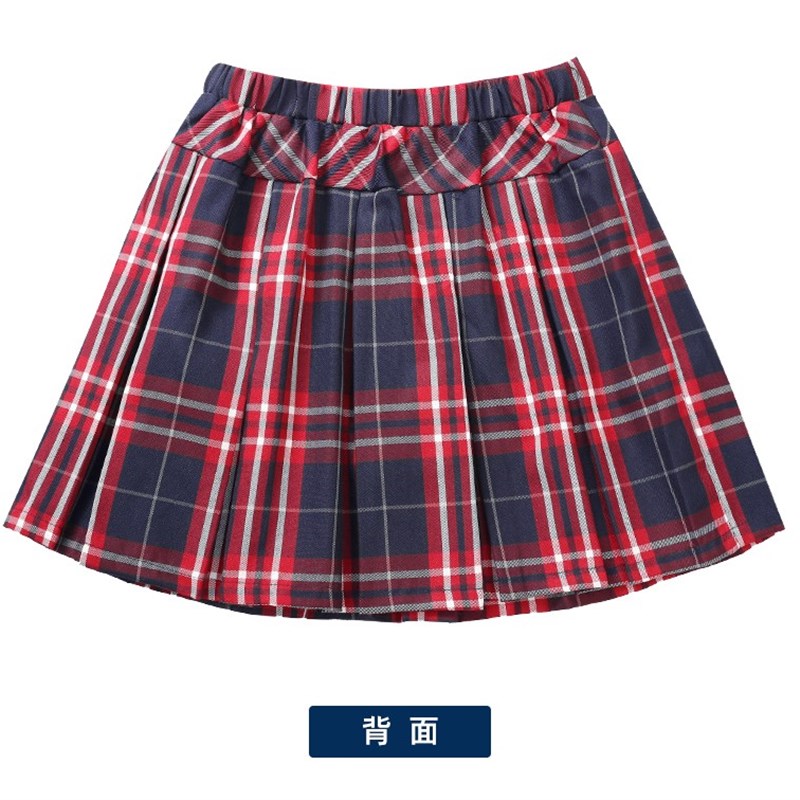 女童格子裙学院风中大童百褶裙小学生裙子半身裙短裙百搭打底裙