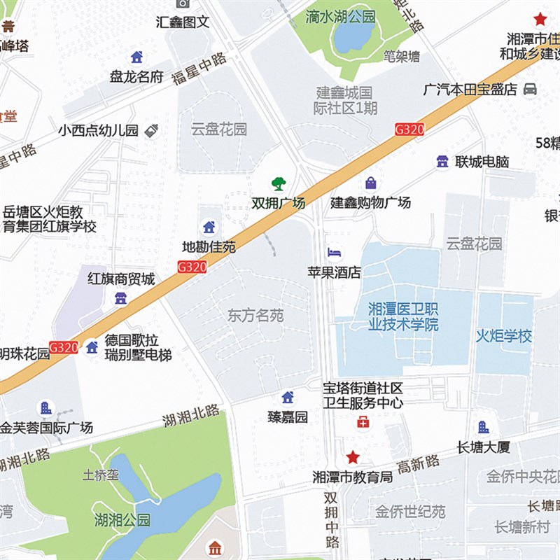 2024新款湘潭市地图贴图办公室挂图高清防水墙壁贴超大装饰画定制