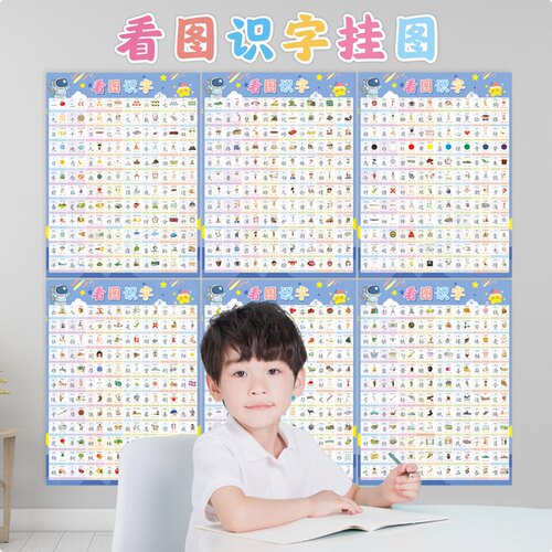 幼小衔接看图识字挂图全套强帖