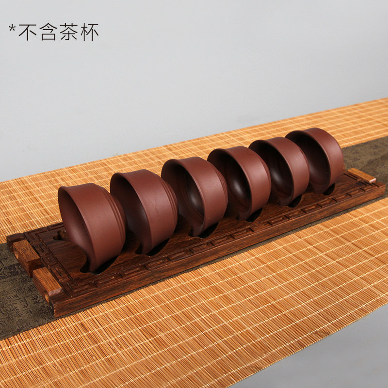 竹一哥 重竹杯架竹制日式茶具收纳架茶杯托沥水架子 功夫茶具配件