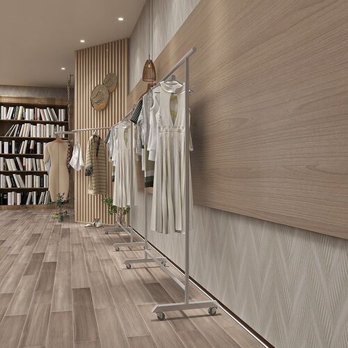 服装店展示架简约风晾衣架不锈钢拉丝银带轮子可移动衣帽架衣服架