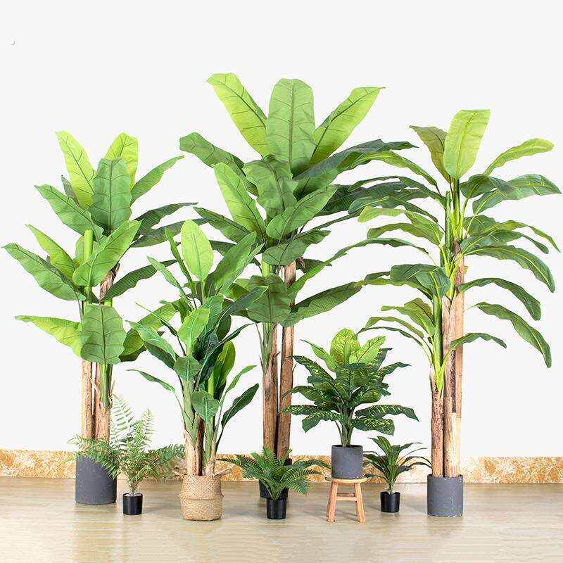 仿真芭蕉树大型绿植仿真树盘栽 热带植物仿真香蕉树造景绿植摆件
