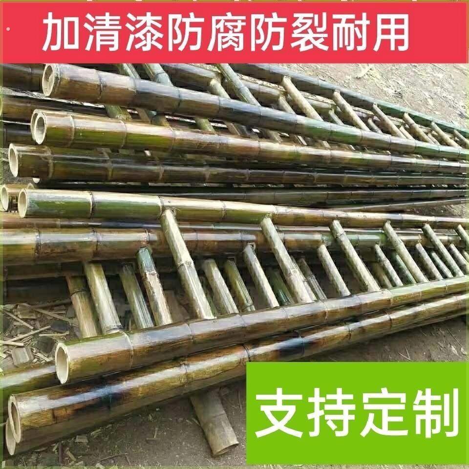 竹梯毛竹梯家用竹梯工程直梯阁楼攀爬梯幼儿园演出道具梯