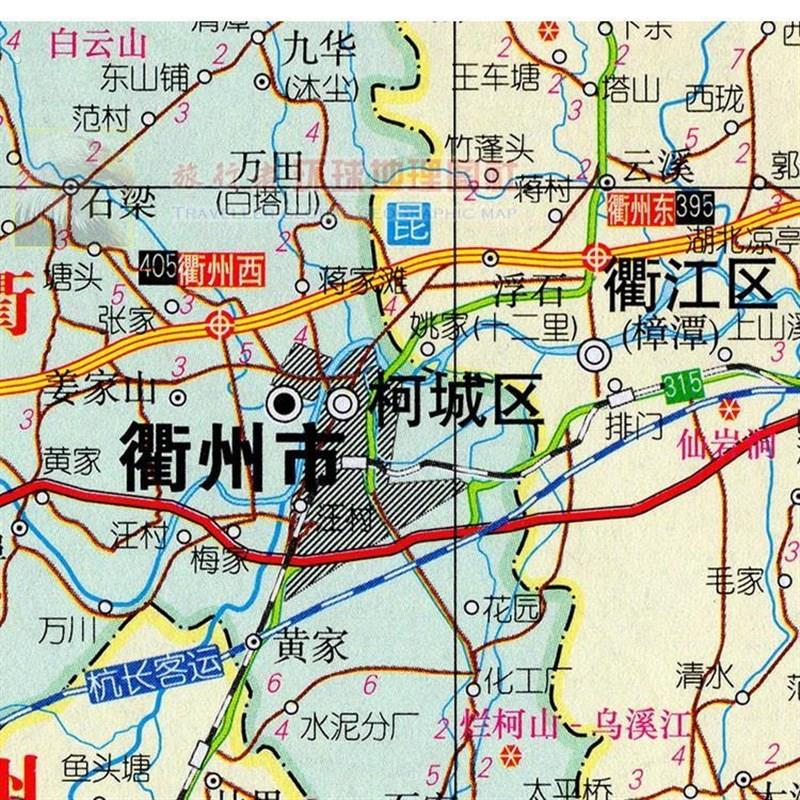 2024新款 超大巨幅 衢州市墙贴 行政区划图 交通装饰画海报地图
