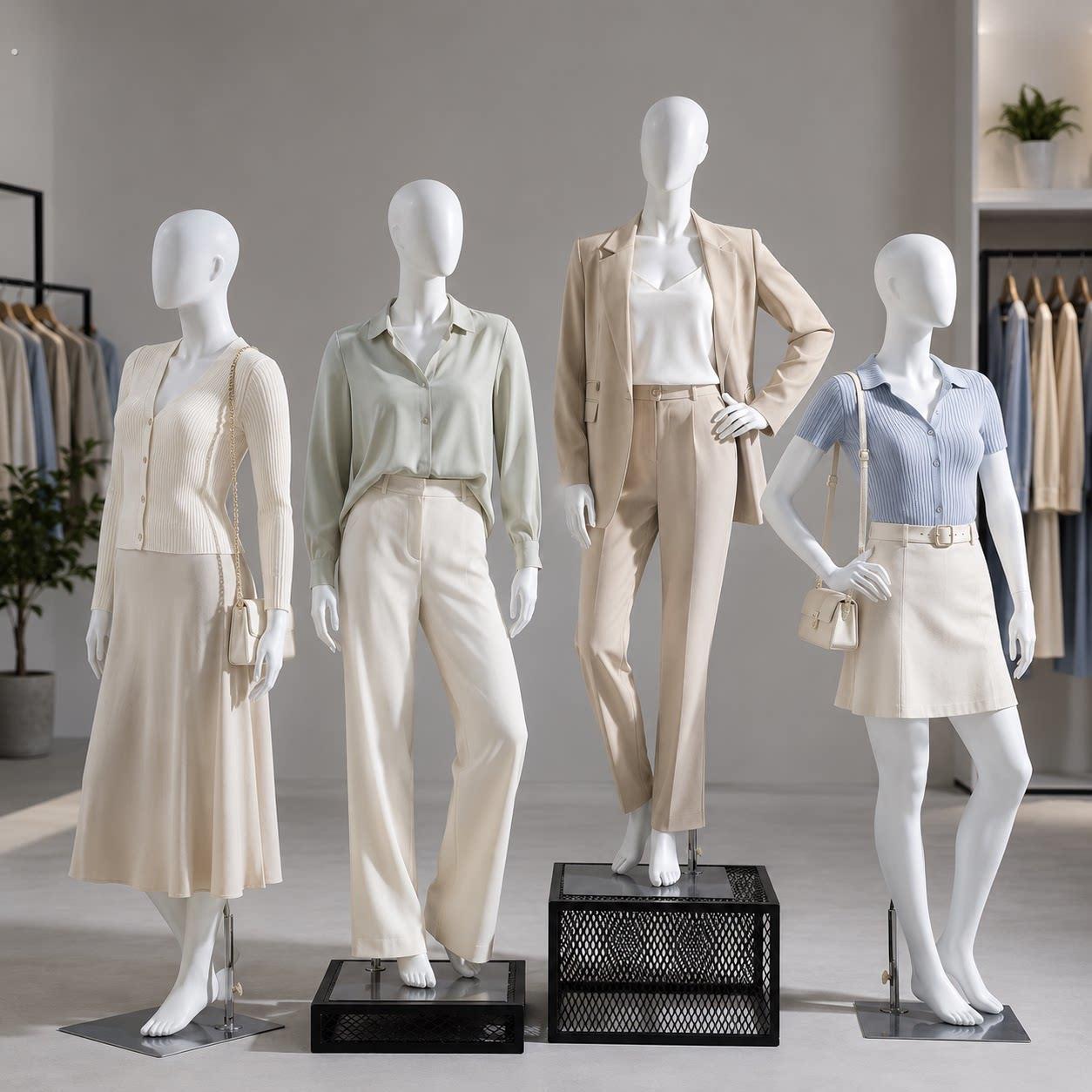 服装店高档全身模特道具女橱窗运动站立淑女假人模型陈列展示架