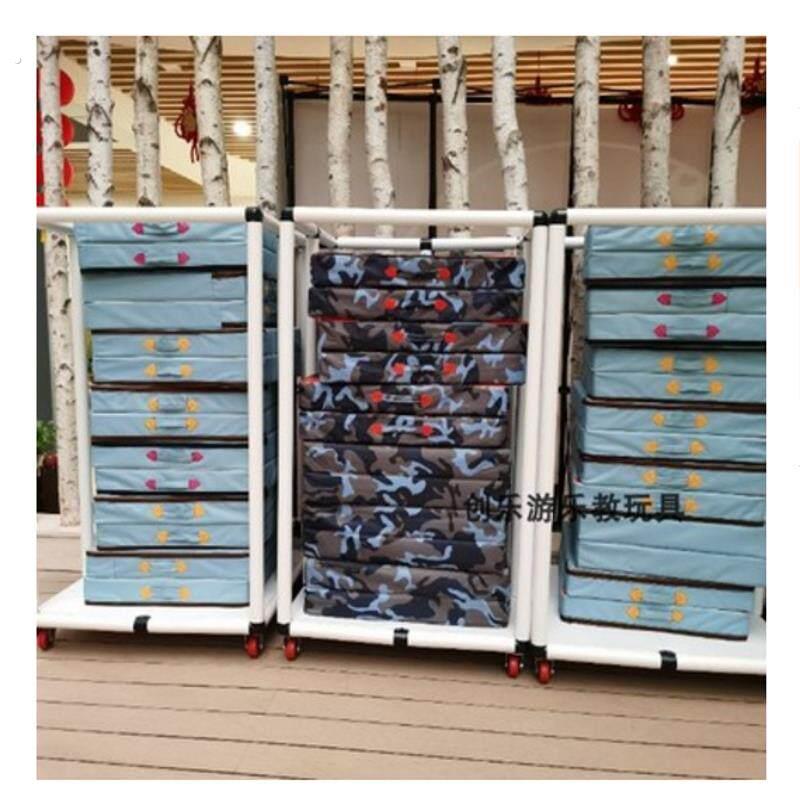 豪华体操垫收纳层架拆装式 幼儿园体操垫置物架地垫整理架体操垫图片