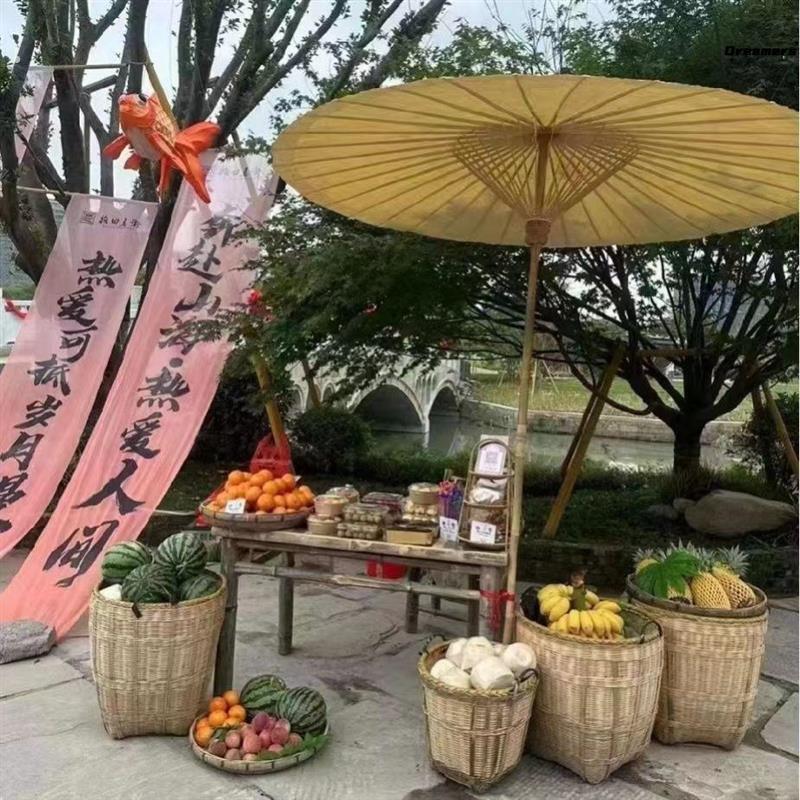 超大油纸伞庭院防雨防晒实用沙滩阳台露天院子遮阳抗风舞蹈道厂家