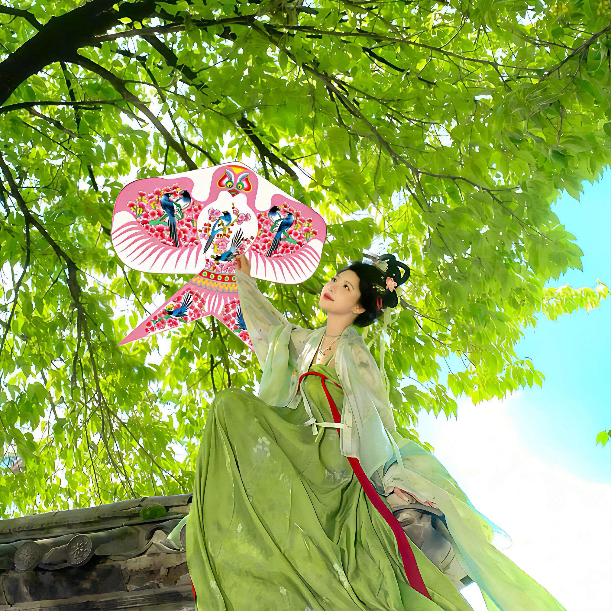 纸鸢风筝大人专用氛围感春游拍照道具户外出片神器国风微风易飞