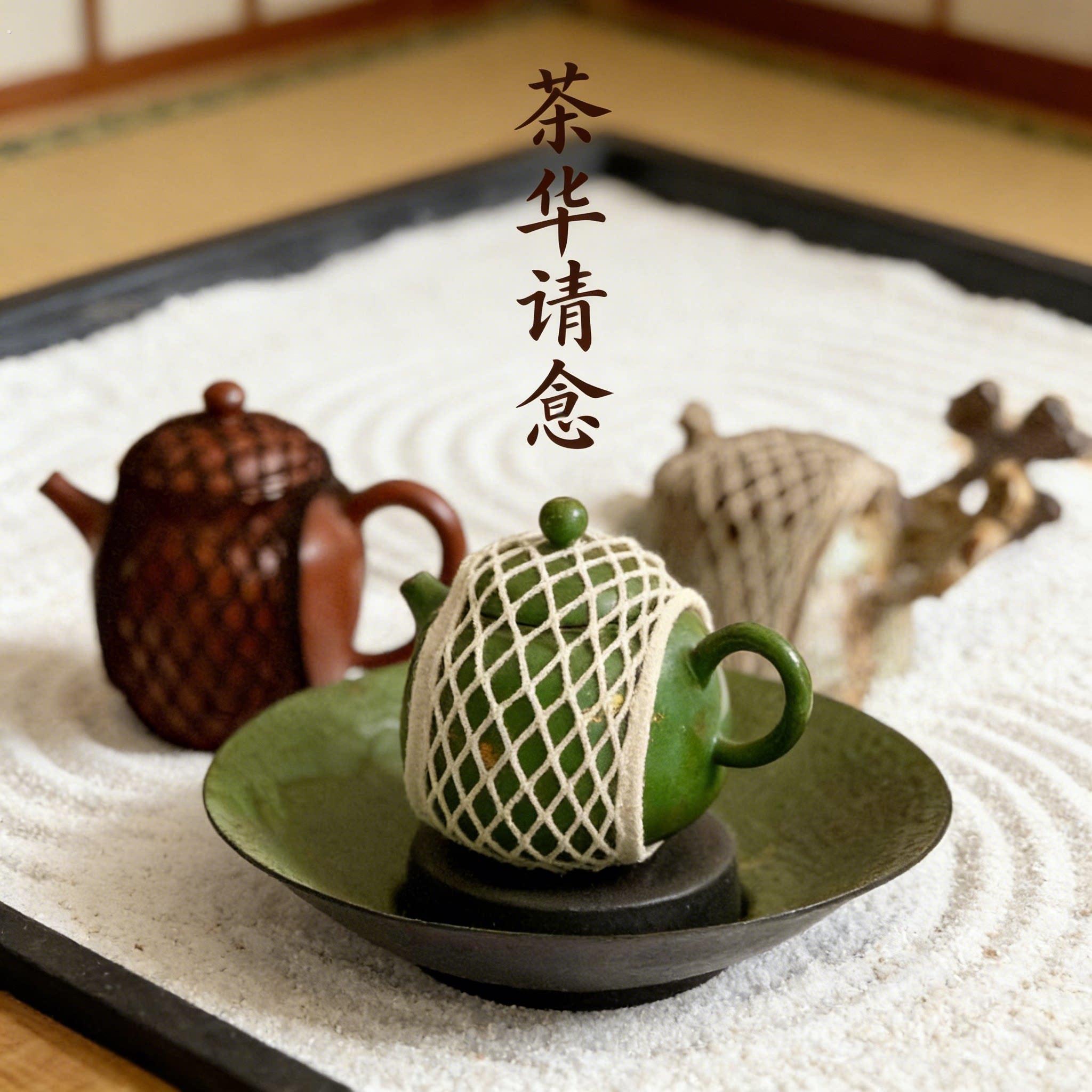 茶壶收纳网兜紫砂壶保护套茶具茶壶盖碗保护袋户外旅行防磕碰配件