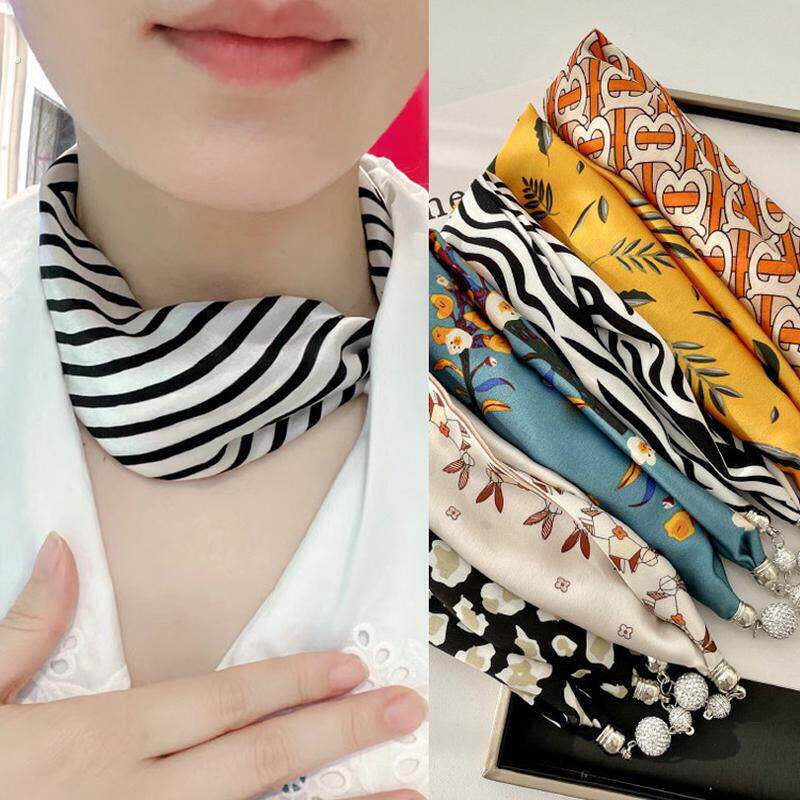 甲状腺术后遮挡神器遮脖子疤痕的饰品磁吸扣小丝巾发带领巾手腕带