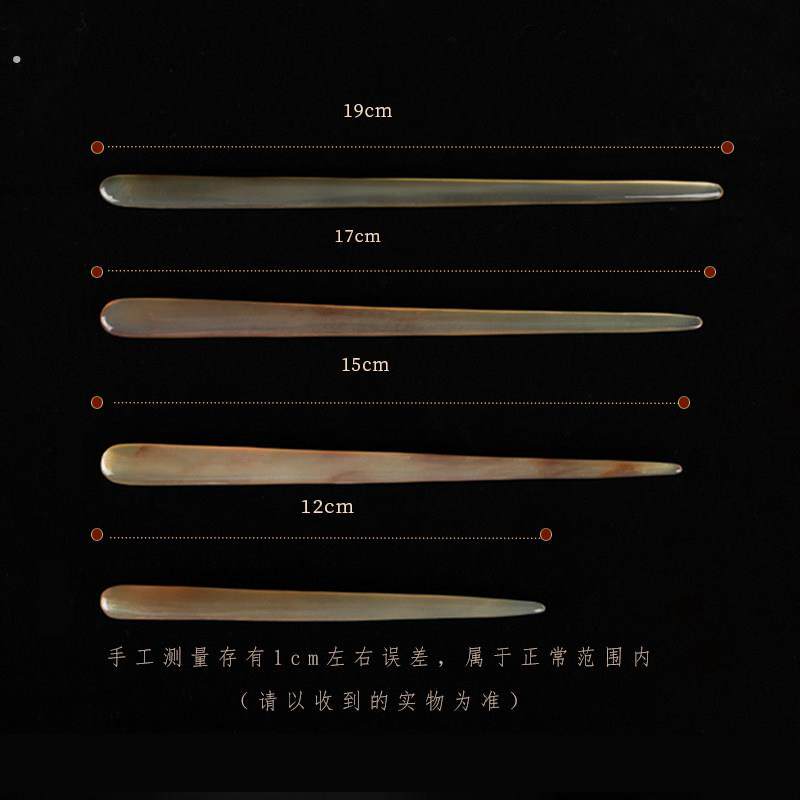 韧性好牛角羊角发簪覆古中国风宫廷盘发发饰不易折断耐用簪子盘发