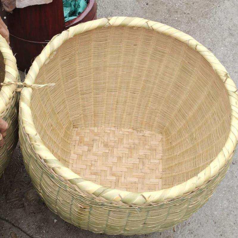 竹编竹萝筐手工竹编大号箩筐竹编织品淘米箩篼粮食竹筐收纳篓