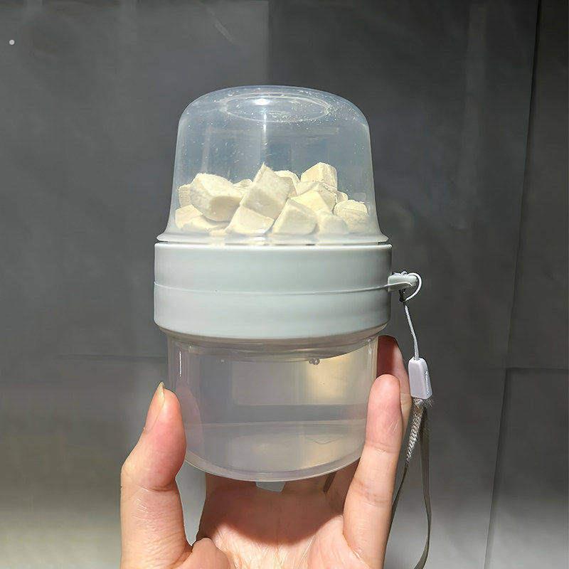 宠物水壶外出便携猫狗双层多用一体水粮杯创意随身饮水器遛狗神器