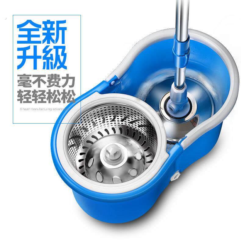 拖把厂家直销双驱动旋转手压礼品拖把墩布桶好神拖拖把桶