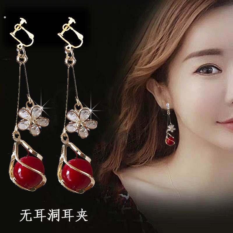 耳夹无耳洞女 超仙长流苏显脸瘦耳饰 网红气质百搭不需耳眼假耳环