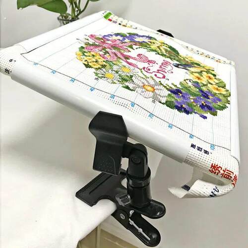 十字绣工具桌边绣夹一对桌面十字绣架桌面夹方便简单家用夹子