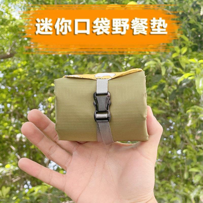 嘟嘟鸟户外便携迷你口袋野餐垫防水防潮垫沙滩垫坐垫露营折叠地布