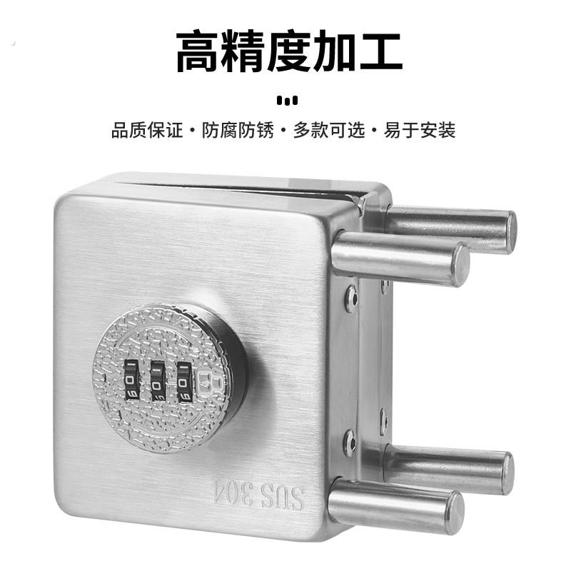英司朗店铺玻璃门锁密码锁无框玻璃门锁办公室密码锁店.面玻璃门