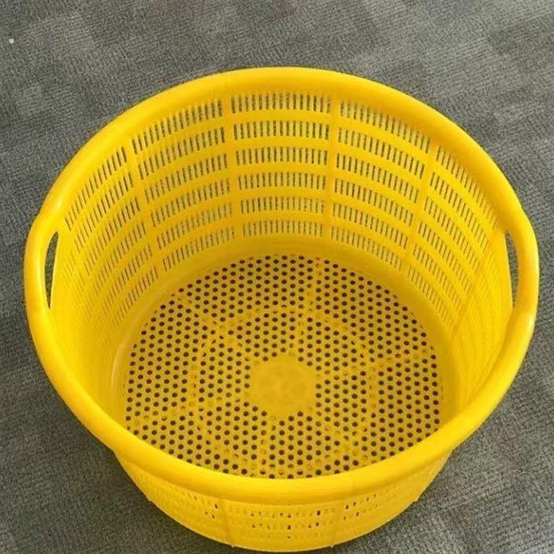 加厚塑料箩筐圆形大号西瓜筐水产运输框虾篓蛋形箩筐周转篓腰箩