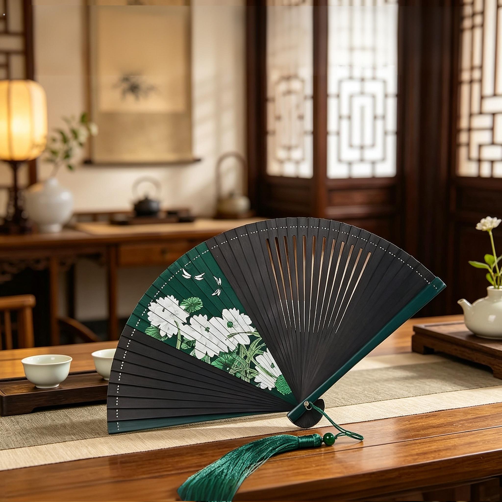 全竹扇中国风女式小扇子古风夏天随时携带折扇汉服跳舞扇高档礼品