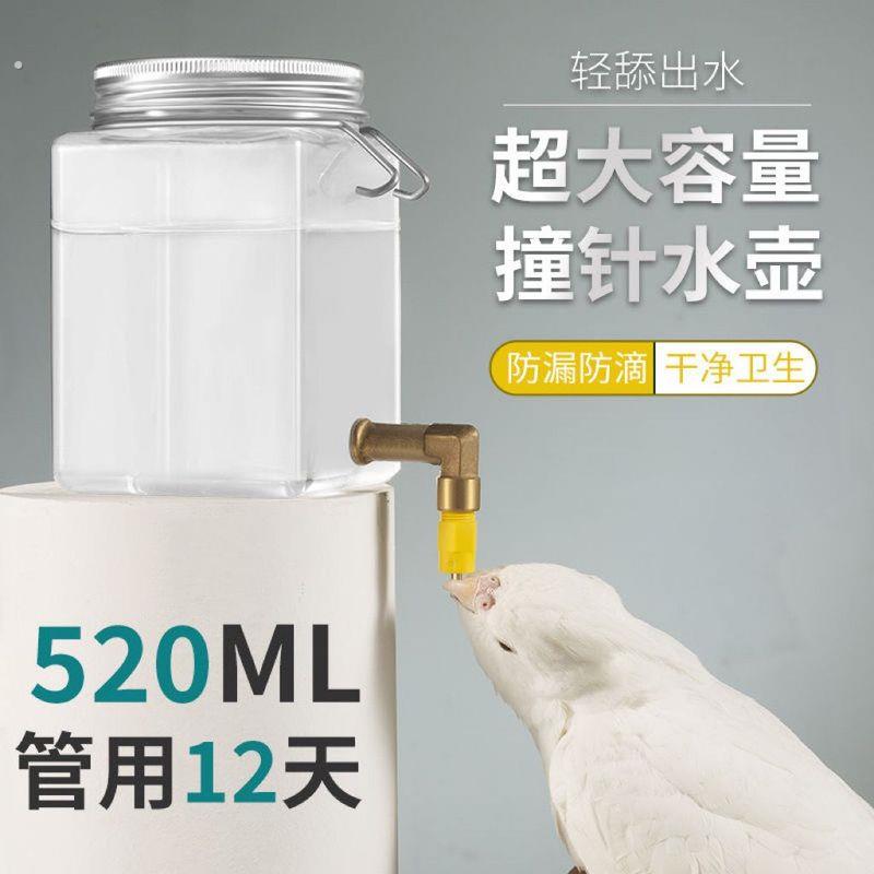 鸟用饮水器鹦鹉八哥虎皮玄风鹩哥兔子自动喝水喂水器撞针水壶用品