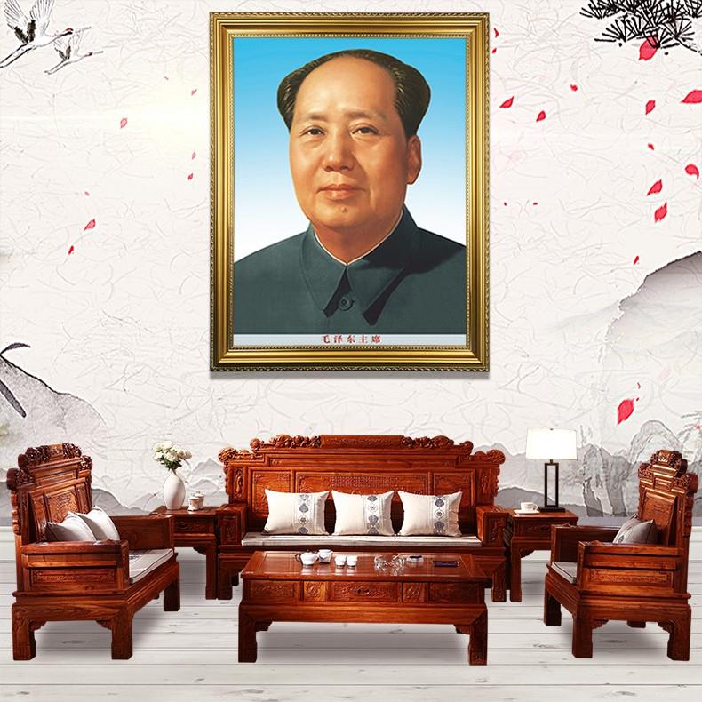 席墙画挂相像贴伟人客厅玄关办公室中堂像摆件挂件装饰挂画油画东