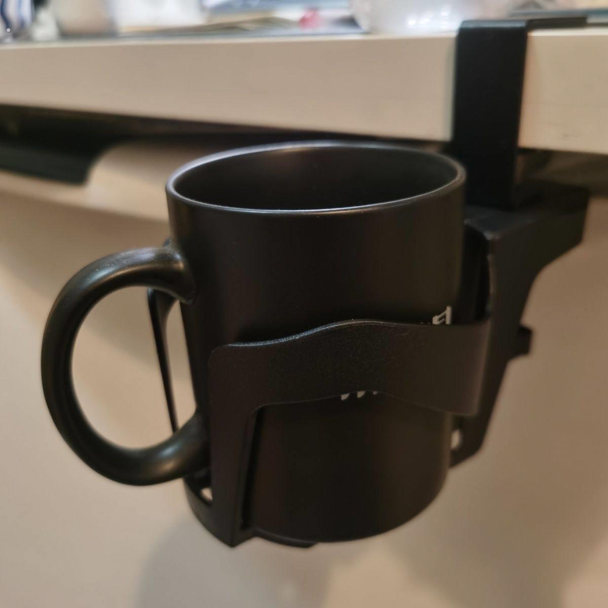 特别好看的杯架水杯架可旋转桌边旋转水杯架拓展办公桌边夹子储物