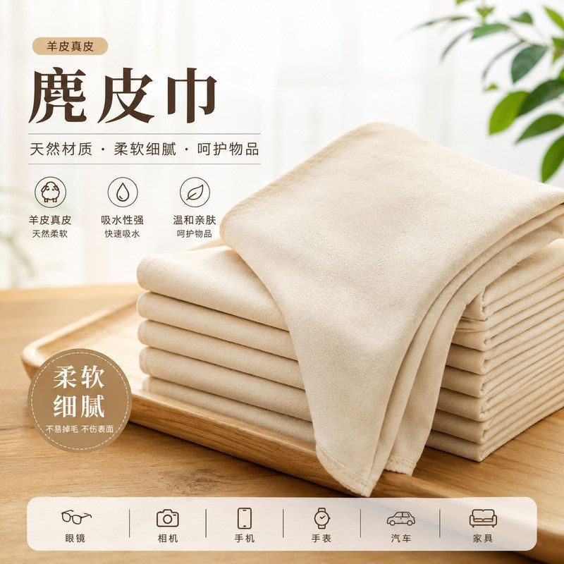 汽车用品吸水鹿皮鹿皮麂皮巾加厚