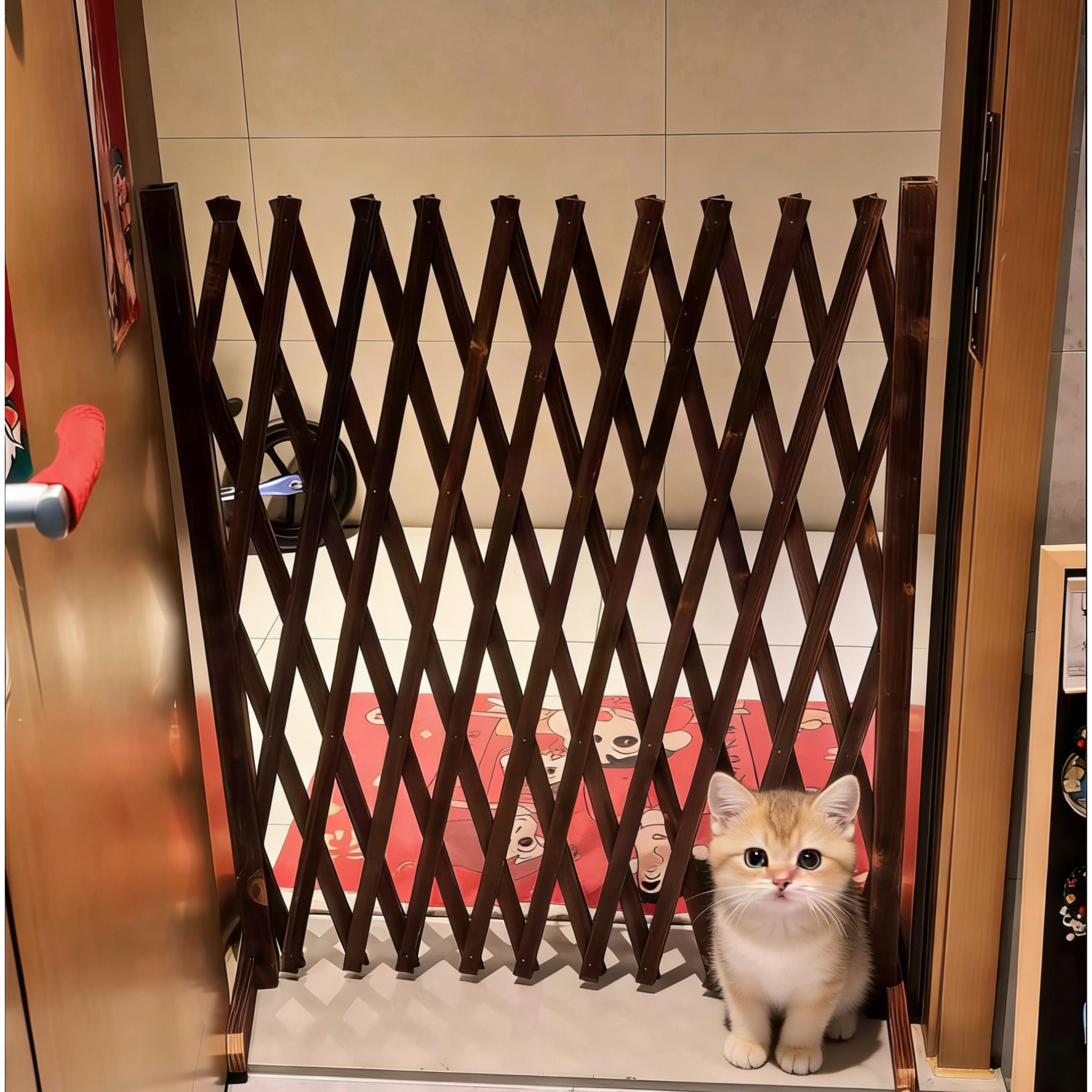 宠物狗围栏室内栅栏楼梯隔离门护栏实木隔断栏杆中小型犬猫狗门栏