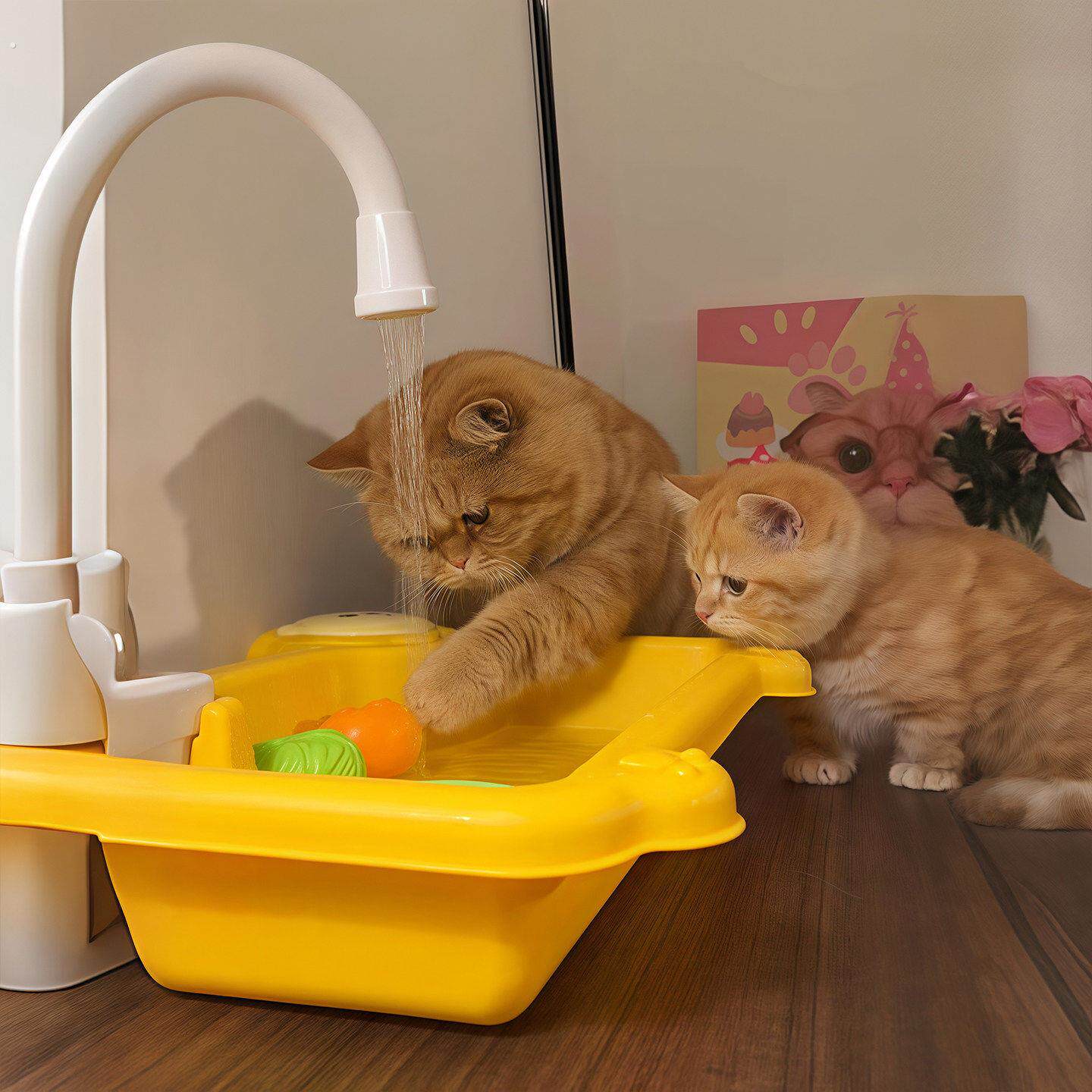猫咪自动饮水机猫狗流动循环饮水器宠物喂水喝水器用水碗水盆可爱