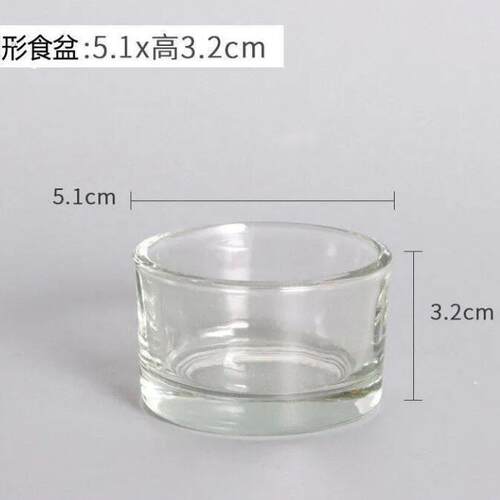爬宠守宫蜥蜴玻璃水盆食盆喝水吃饭碗大号小号豹纹食盆乌龟水碗盆