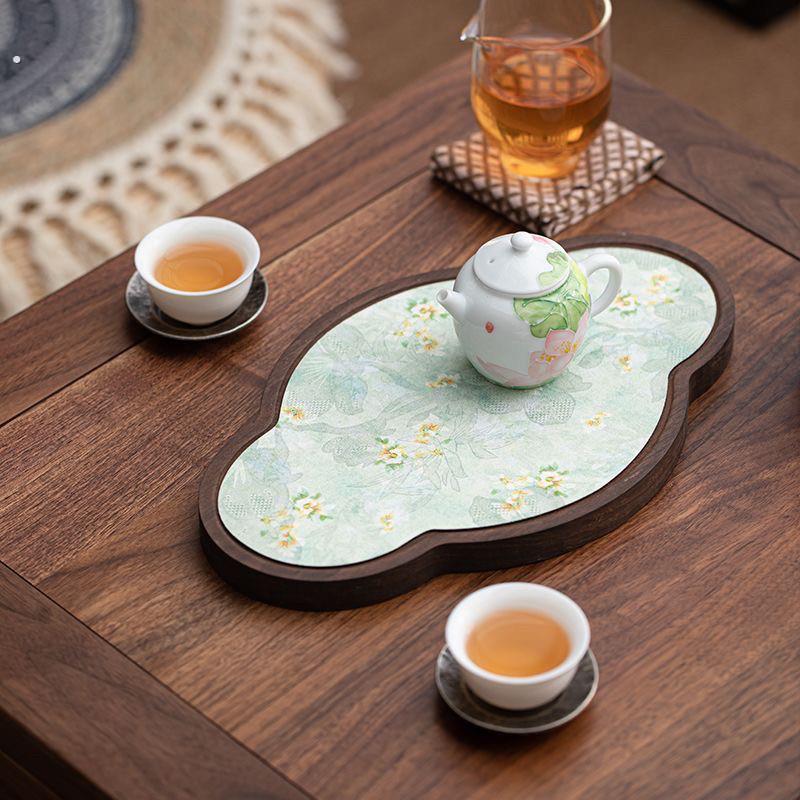 木质茶盘中式复古干泡盘壶承家用小型茶杯托盘功夫茶具2025新款