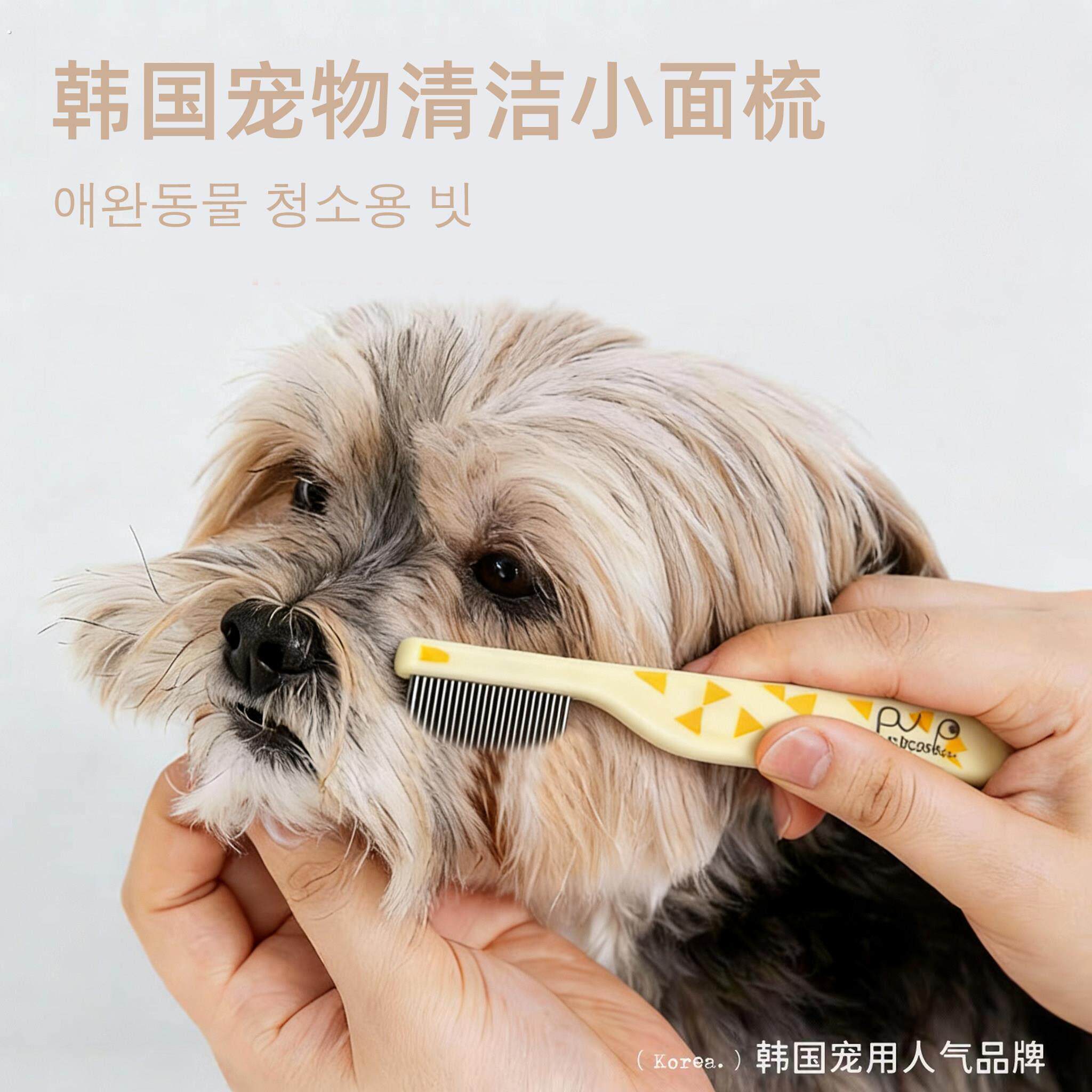 宠物梳子迷你小脸梳小狗狗猫咪面梳泪痕嘴毛细节排梳密齿梳跳蚤梳