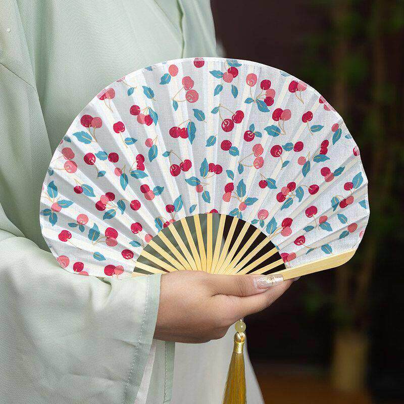 新款折扇新中式国风迷你扇子古风旗袍小折扇复古随身携带折叠扇女