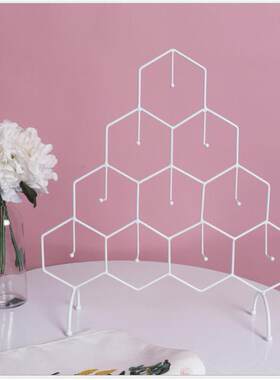 欧式风格 饰品铁艺甜甜圈展示架 首饰展示架子桌面装饰展示收纳架