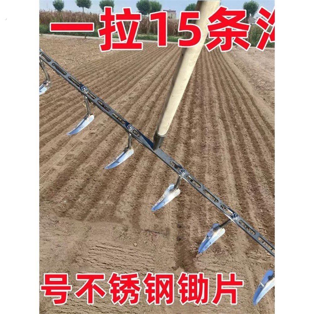 种菜锄头多头三角新款调节松土神器工具多功能翻地开沟农用双头