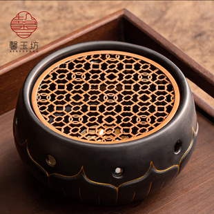 禅意温茶炉蜡烛加热茶壶茶水保温底座围炉煮茶器烤茶炉子茶叶提香