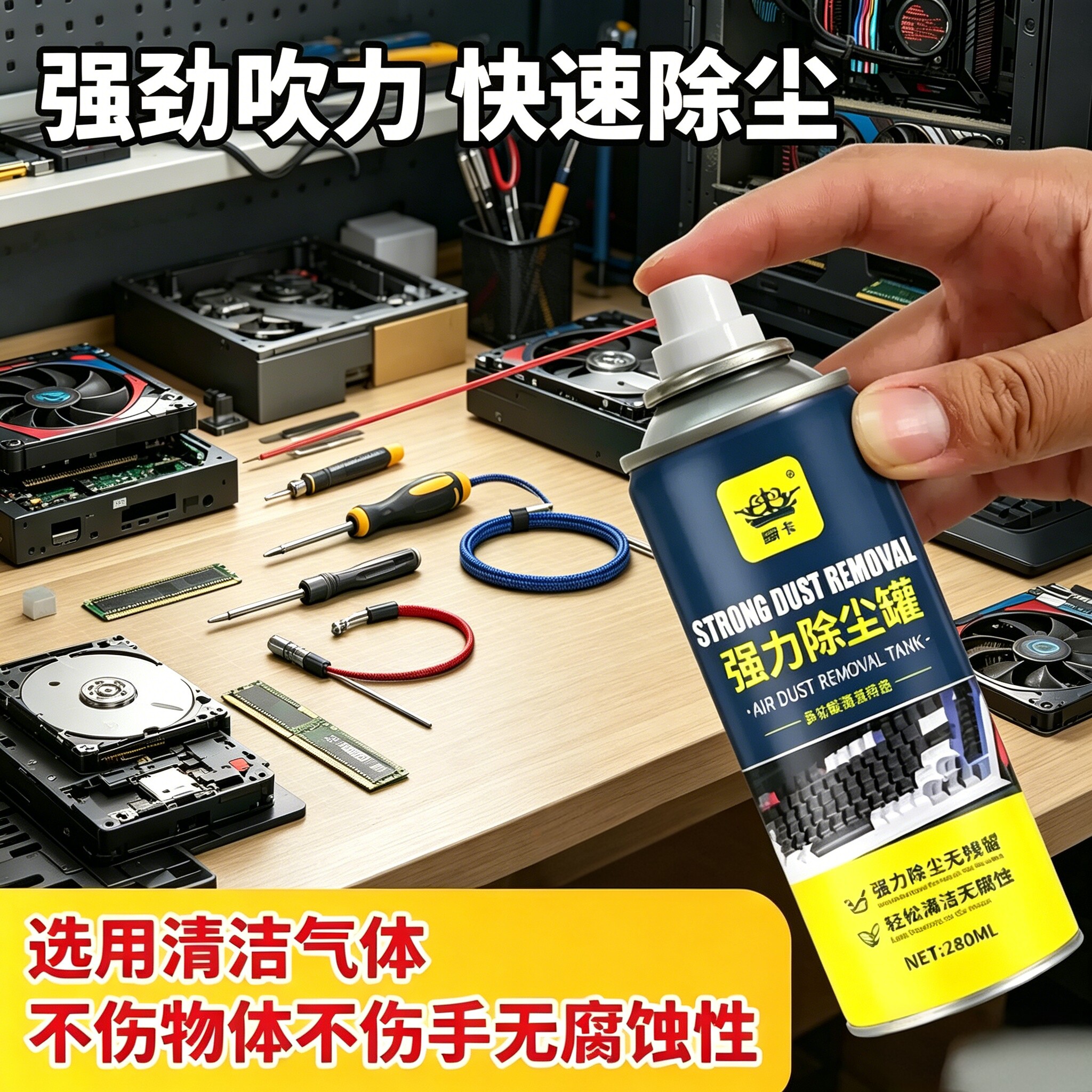 家电高压除尘剂免拆洗清灰除尘强力风扇窗纱清洁吊灯电器清洁剂JH