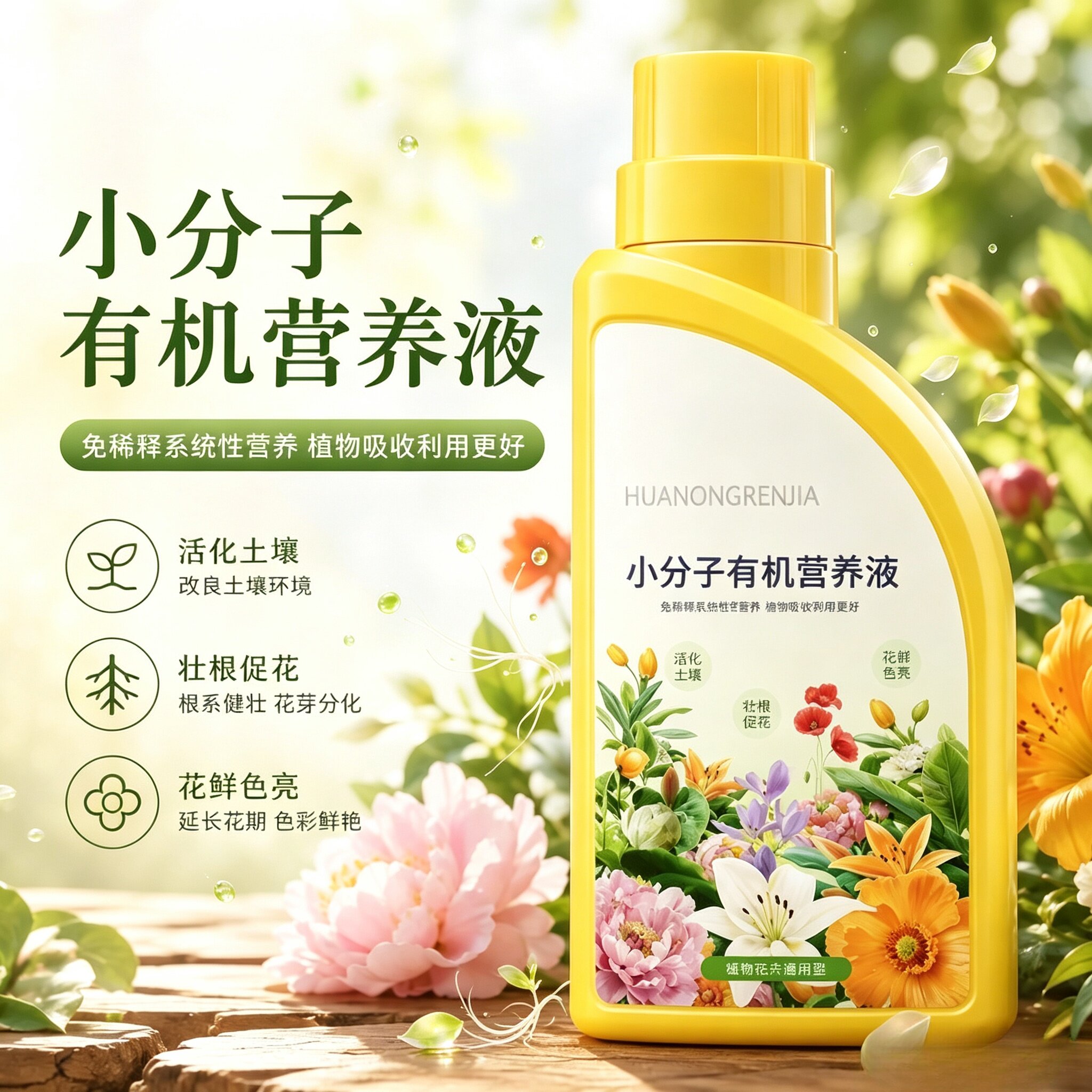 【全新升级】有机复活营养液 专治黄叶促花肥料促生长枝繁叶WT4