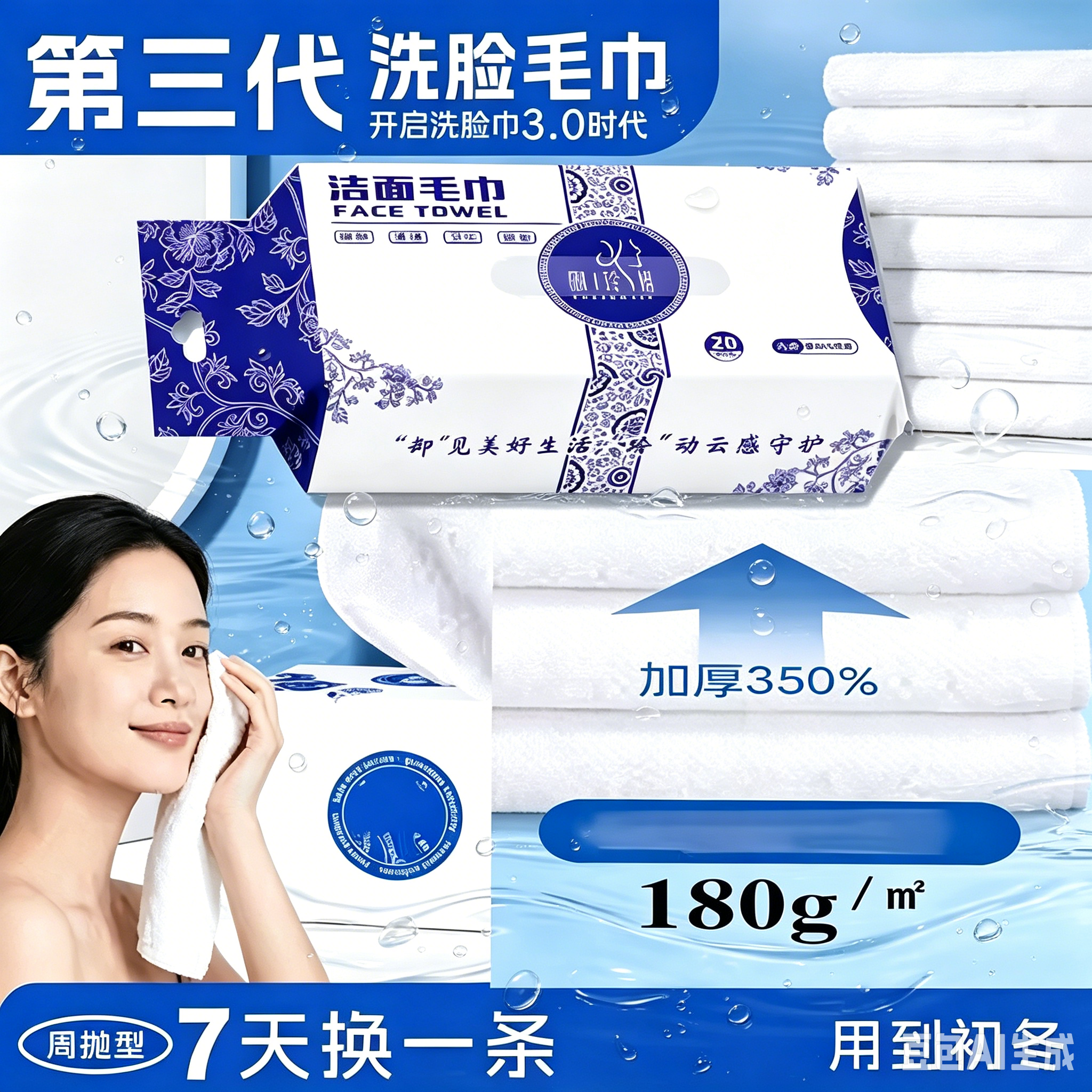 【下单立减50】洗脸巾周抛洁面纳米毛巾加厚吸水洗脸家用-WT2