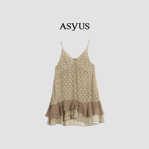 【新品】ASYUS 2026春季 优雅气质浪漫小花吊带连衣裙