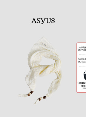 ASYUS设计师品牌 冬季树脂珠饰点缀灵动优雅三角巾