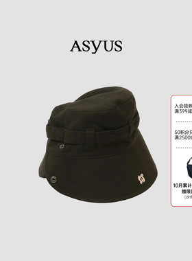 【新品】 ASYUS 2026夏季新款 女款复古可翻折豹纹渔夫帽子