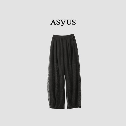 【新品】 ASYUS 2026夏季新款 女装蕾丝网纱裤休闲长裤