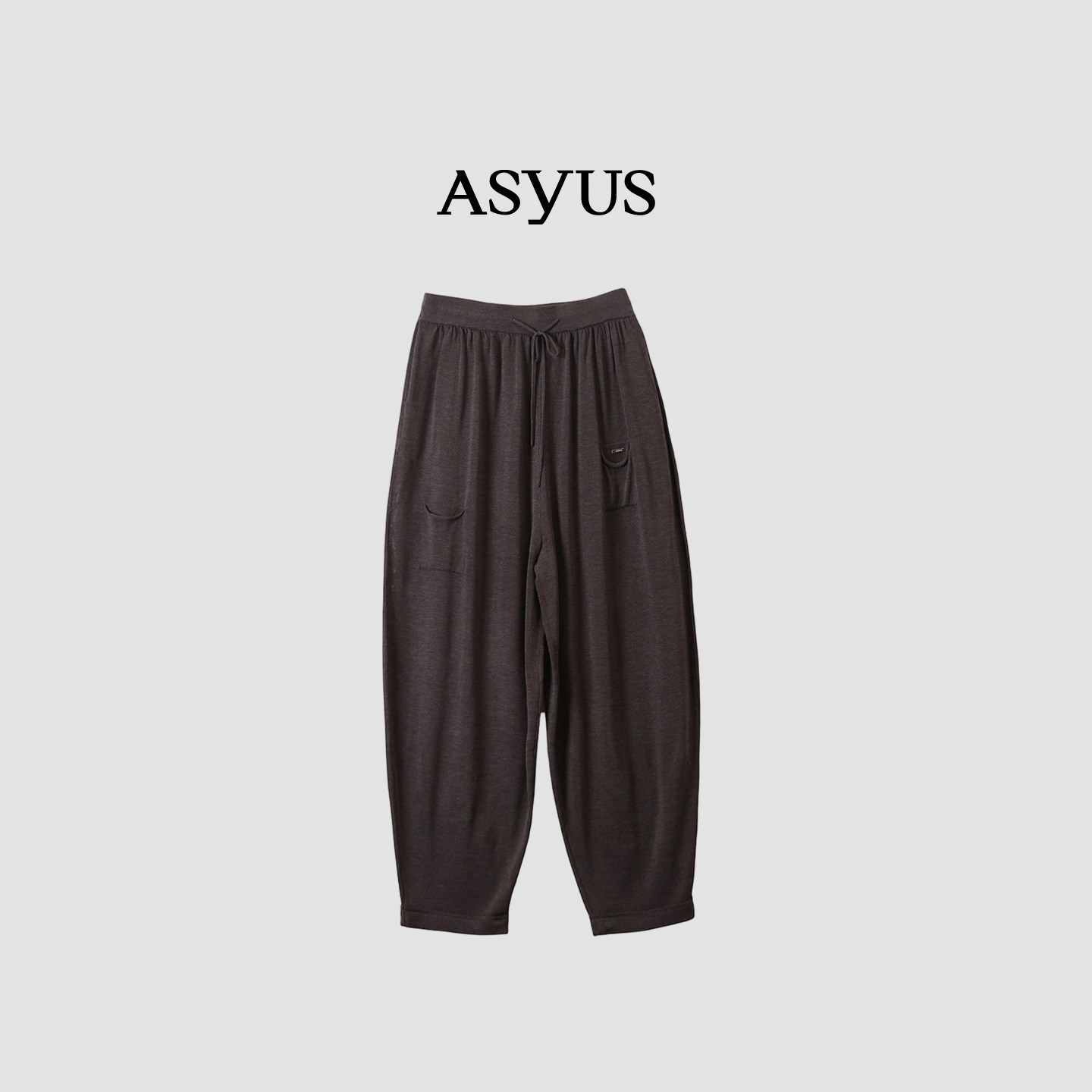 【新品】ASYUS 2026夏季百搭舒适装饰口袋设计针织球球裤