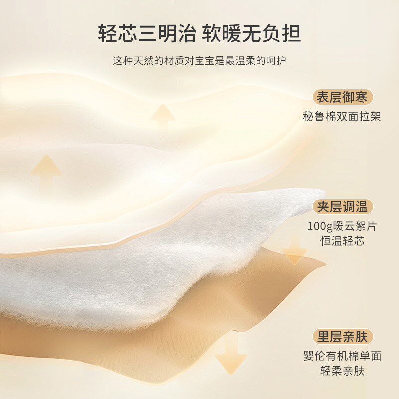 Oak mont宝宝满月马甲儿童秋冬外穿夹棉背心婴儿红色百天周岁服