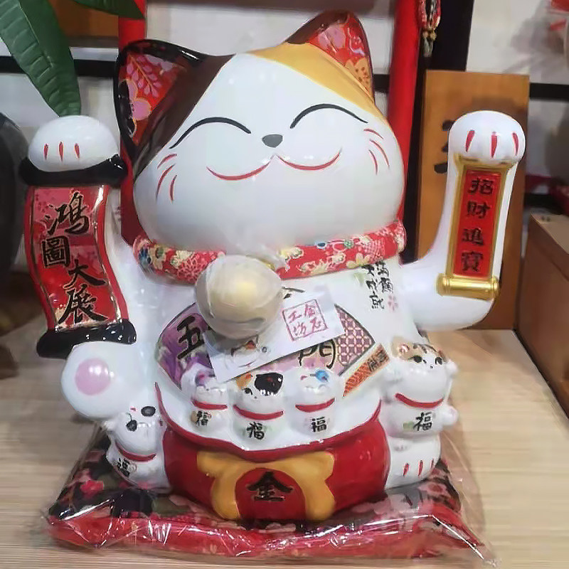 妙工坊财神摆件开业店铺收银台办公桌家居客厅装饰储蓄罐创意礼品